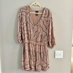 Moda International Pink Sequin Mini Dress